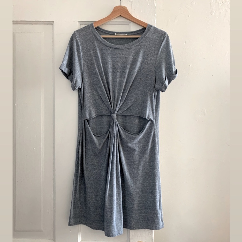 Knot Front Cut Out  Jersey Dress Urban Outfitters